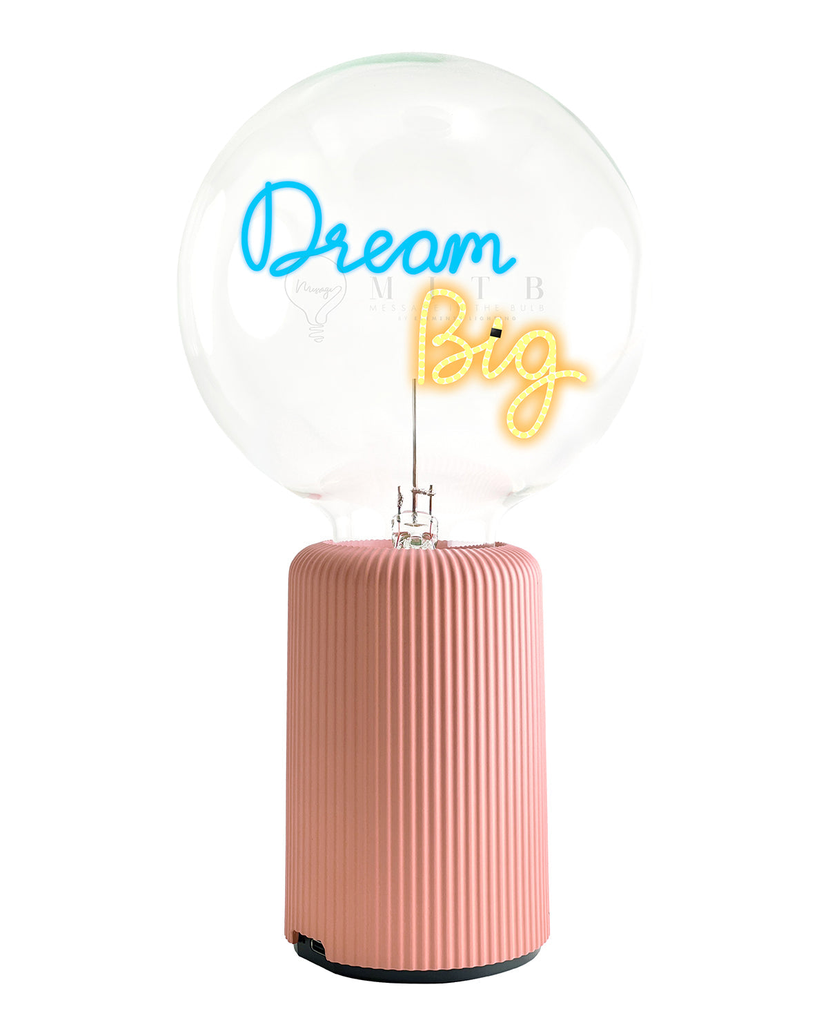 Bulb DREAM BIG Blue/ Amber with Base Table Lamp PORTABLE Pop Nomad