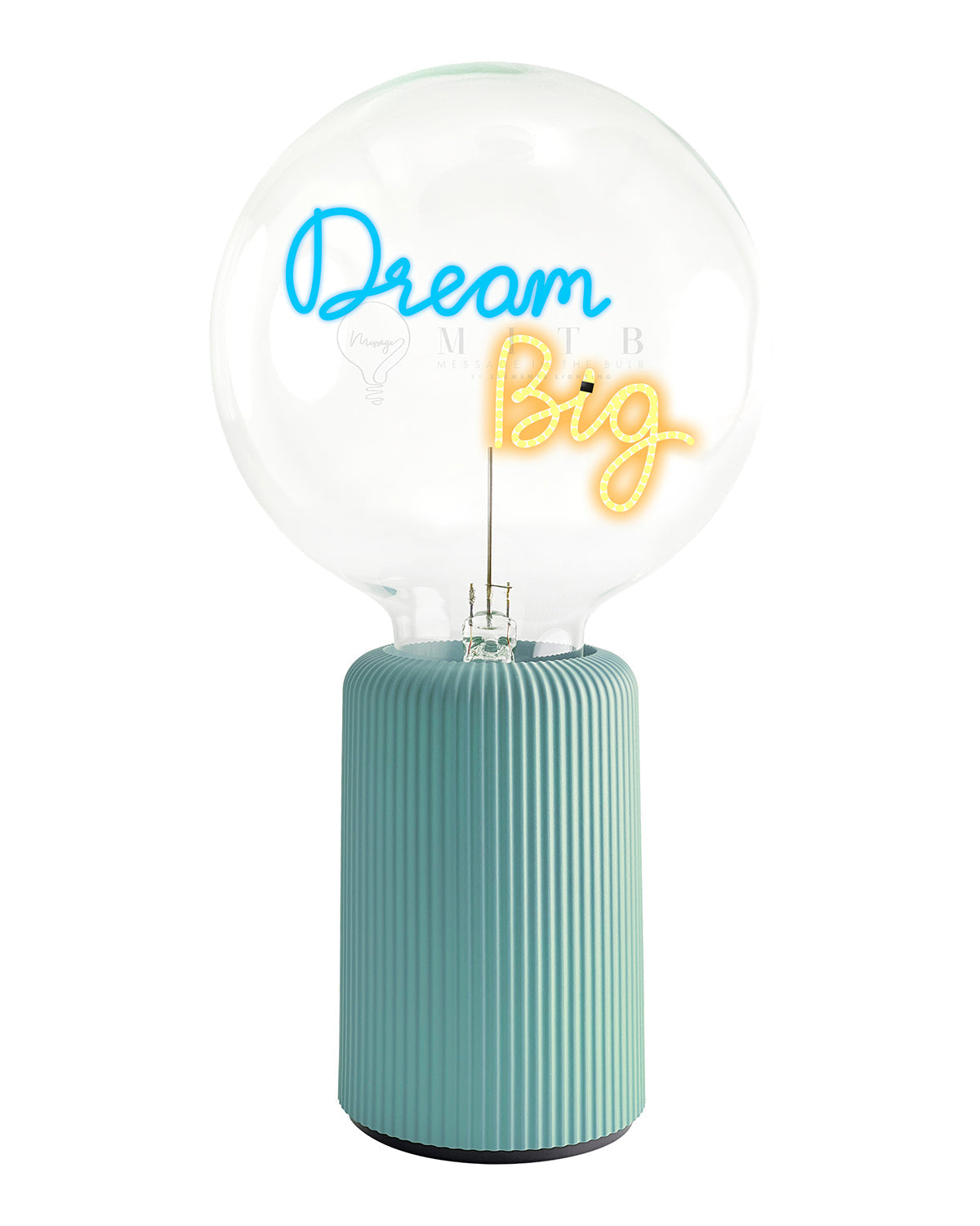 Bulb DREAM BIG Blue/ Amber with Base Table Lamp PORTABLE Pop Nomad