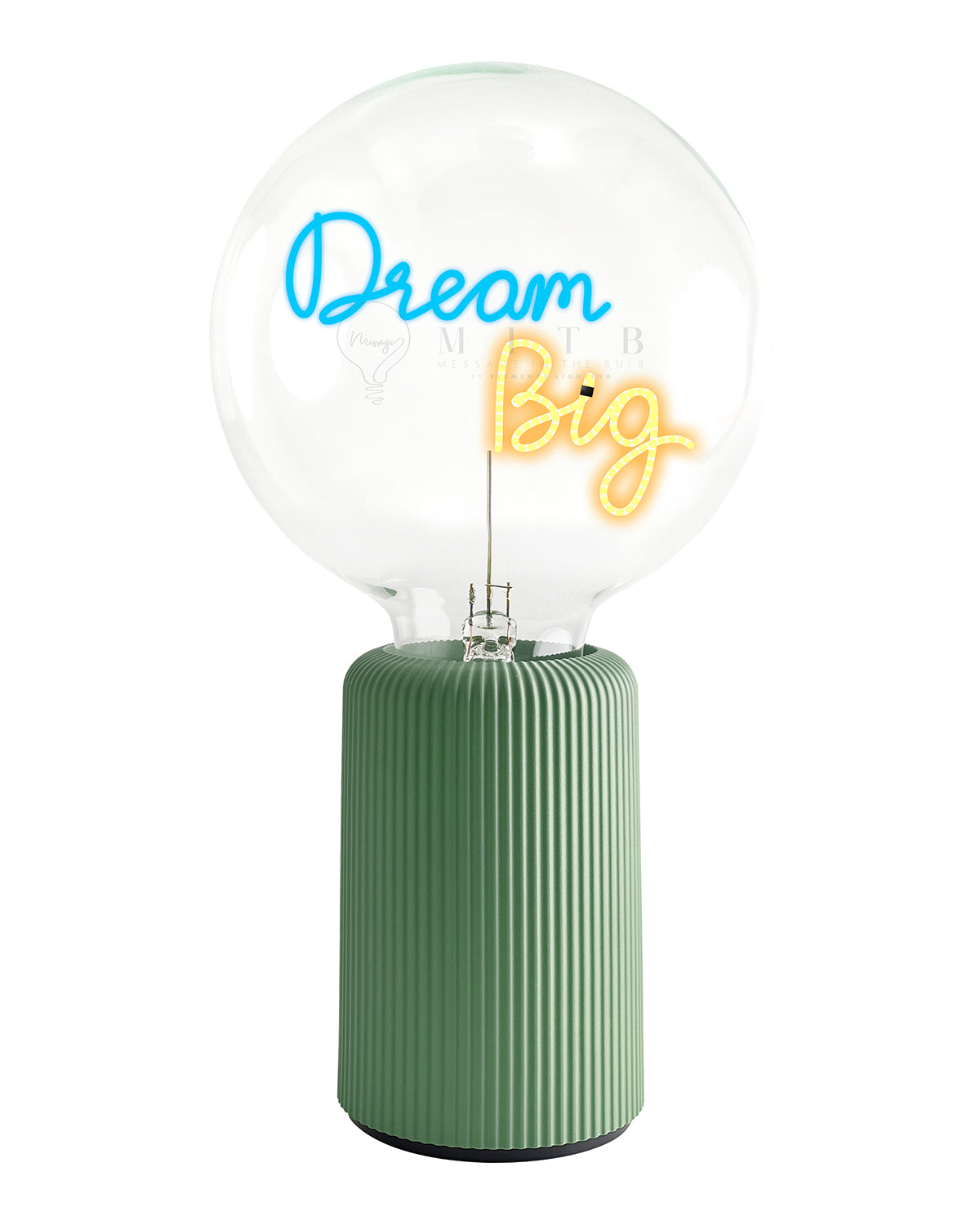 Bulb DREAM BIG Blue/ Amber with Base Table Lamp PORTABLE Pop Nomad