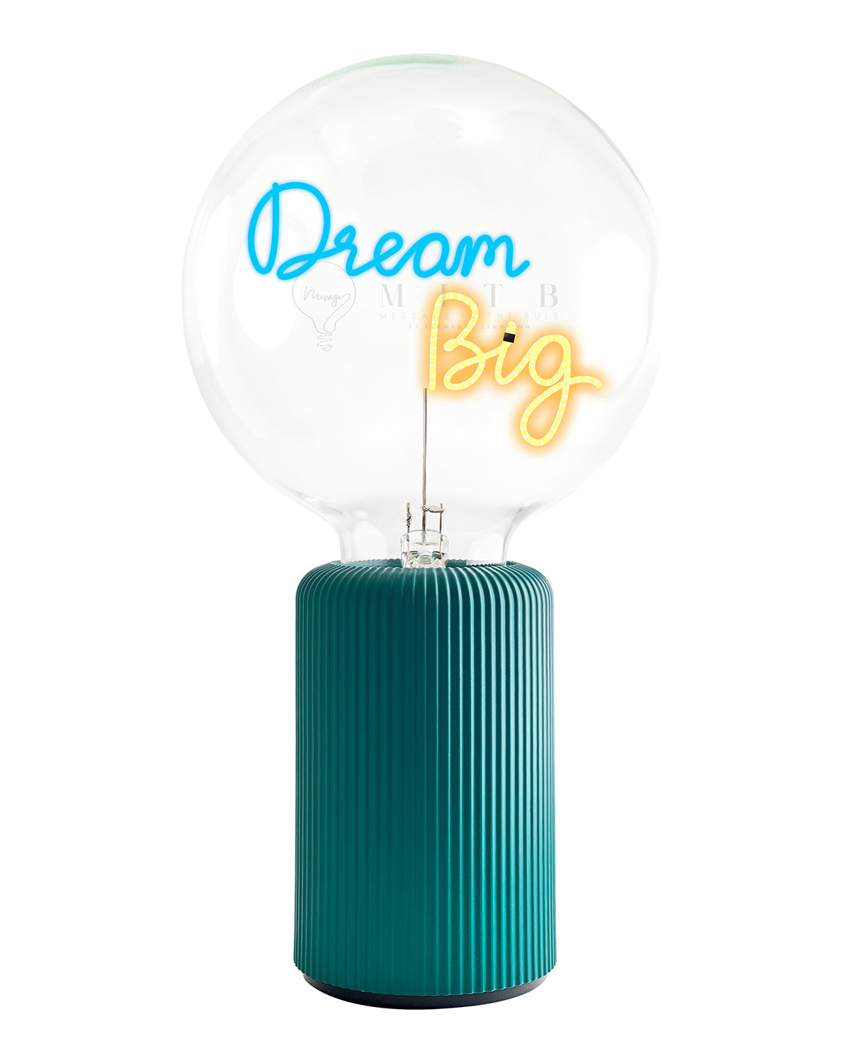 Bulb DREAM BIG Blue/ Amber with Base Table Lamp PORTABLE Pop Nomad