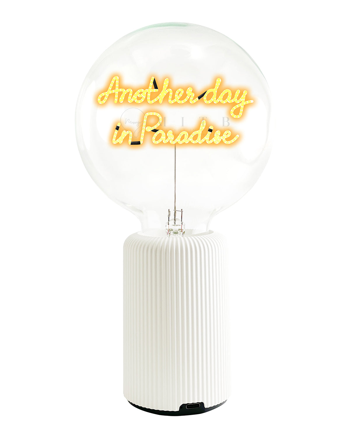 Bulb ANOTHERDAY IN PARADISE Amber with Base Table Lamp PORTABLE Pop Nomad