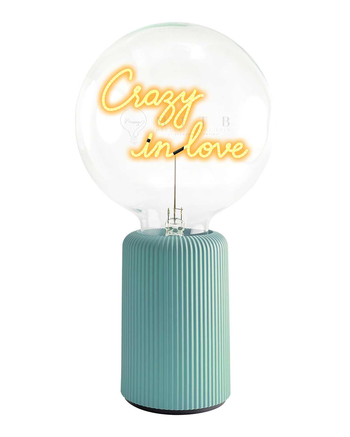 Bulb CRAZY IN LOVE Amber with Base Table Lamp PORTABLE Pop Nomad