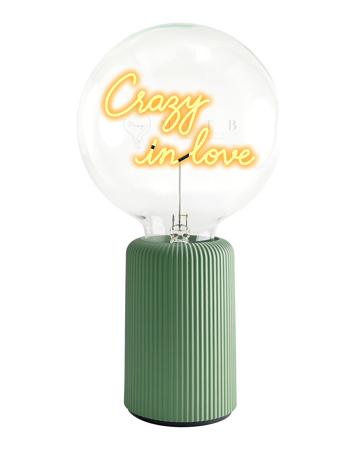 Bulb CRAZY IN LOVE Amber with Base Table Lamp PORTABLE Pop Nomad