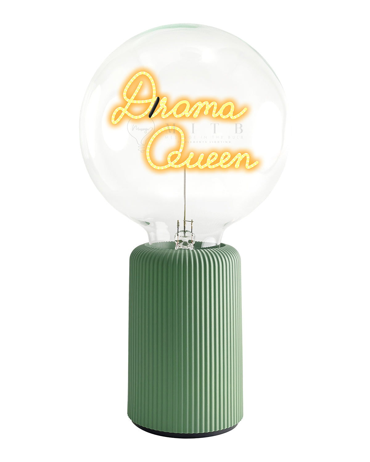 Bulb DRAMA QUEEN Amber with Base Table Lamp PORTABLE Pop Nomad