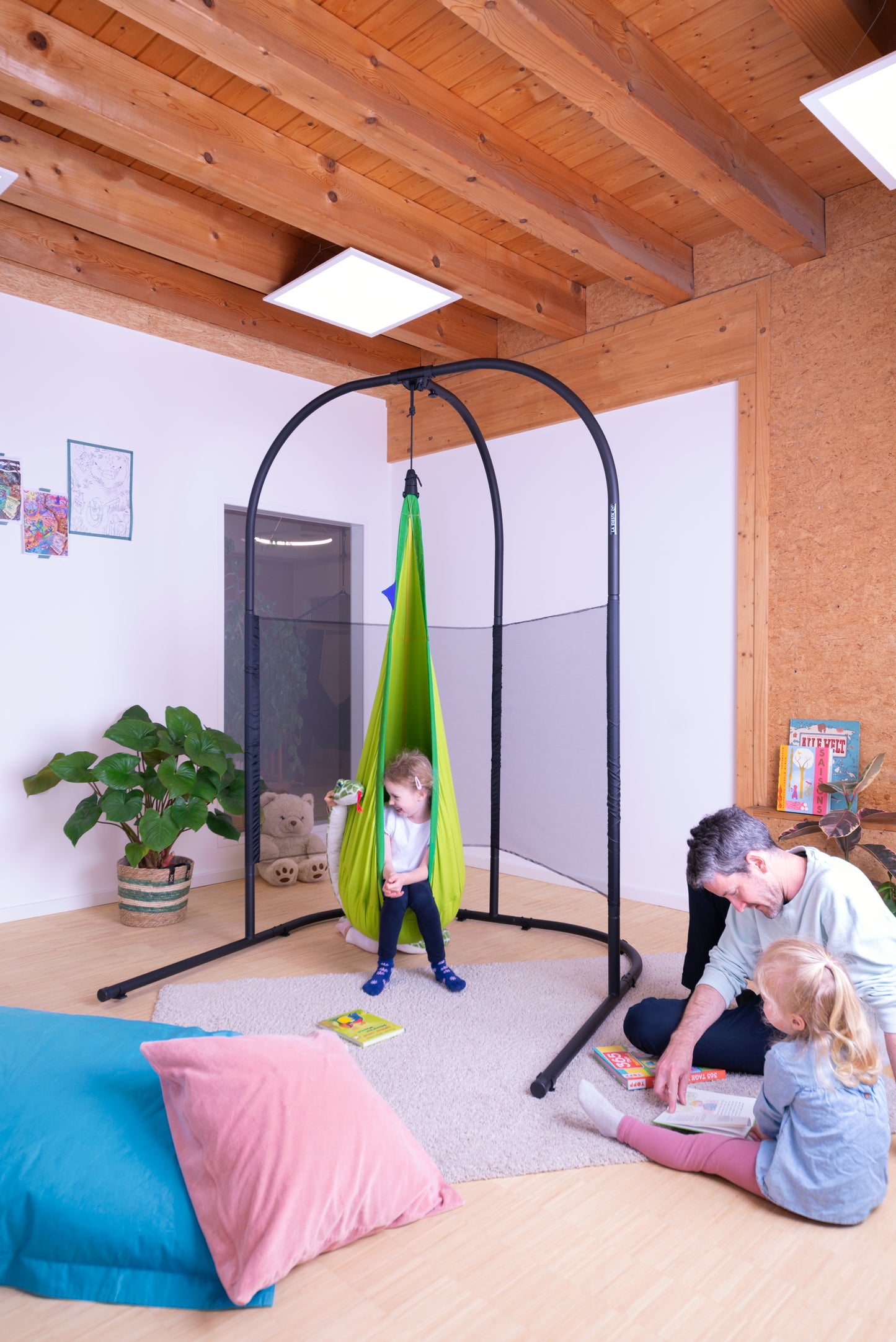 Arcada - Galvanized Steel Stand for Hammock Chairs and Kids Hanging Nests