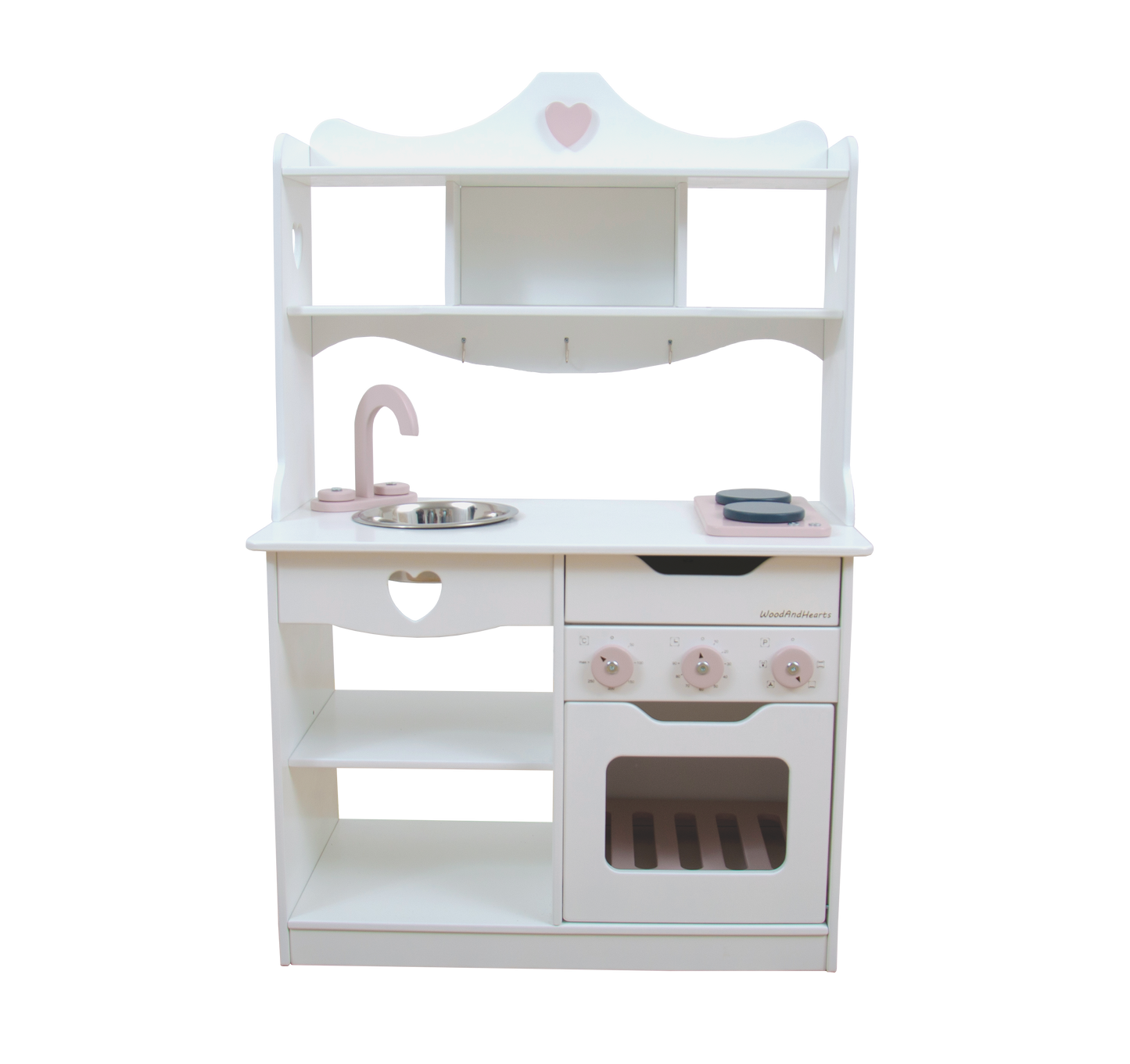 Wooden Play Kitchen | Angel White and Pink - Oliver Ruffus