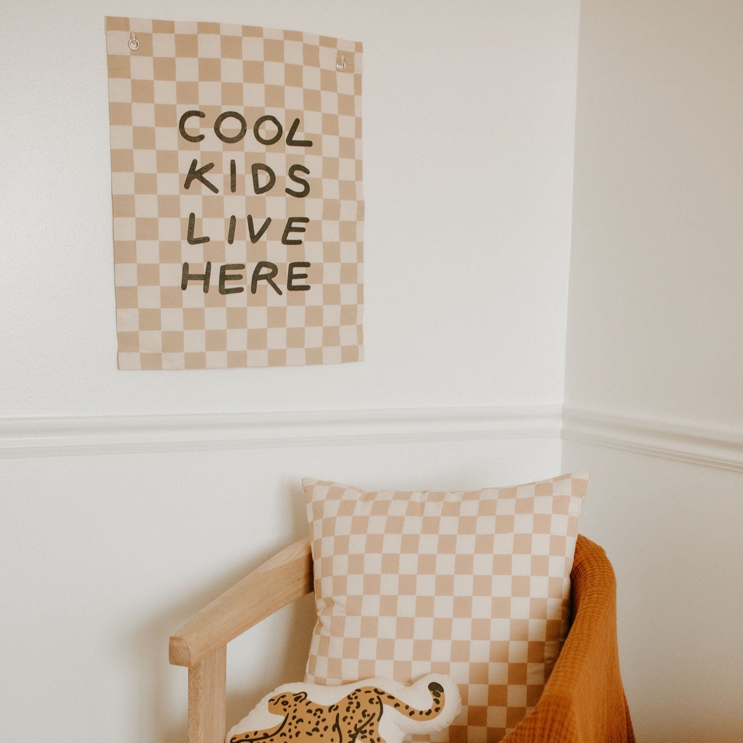 'Cool Kids Live Here' Canvas Wall Banner | Kids Room Décor