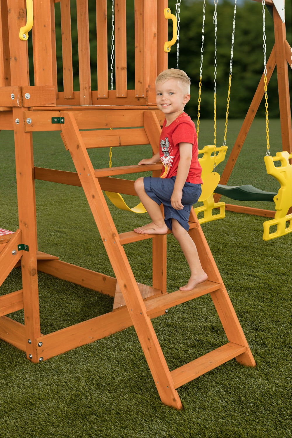 Sky View Wooden Swingset