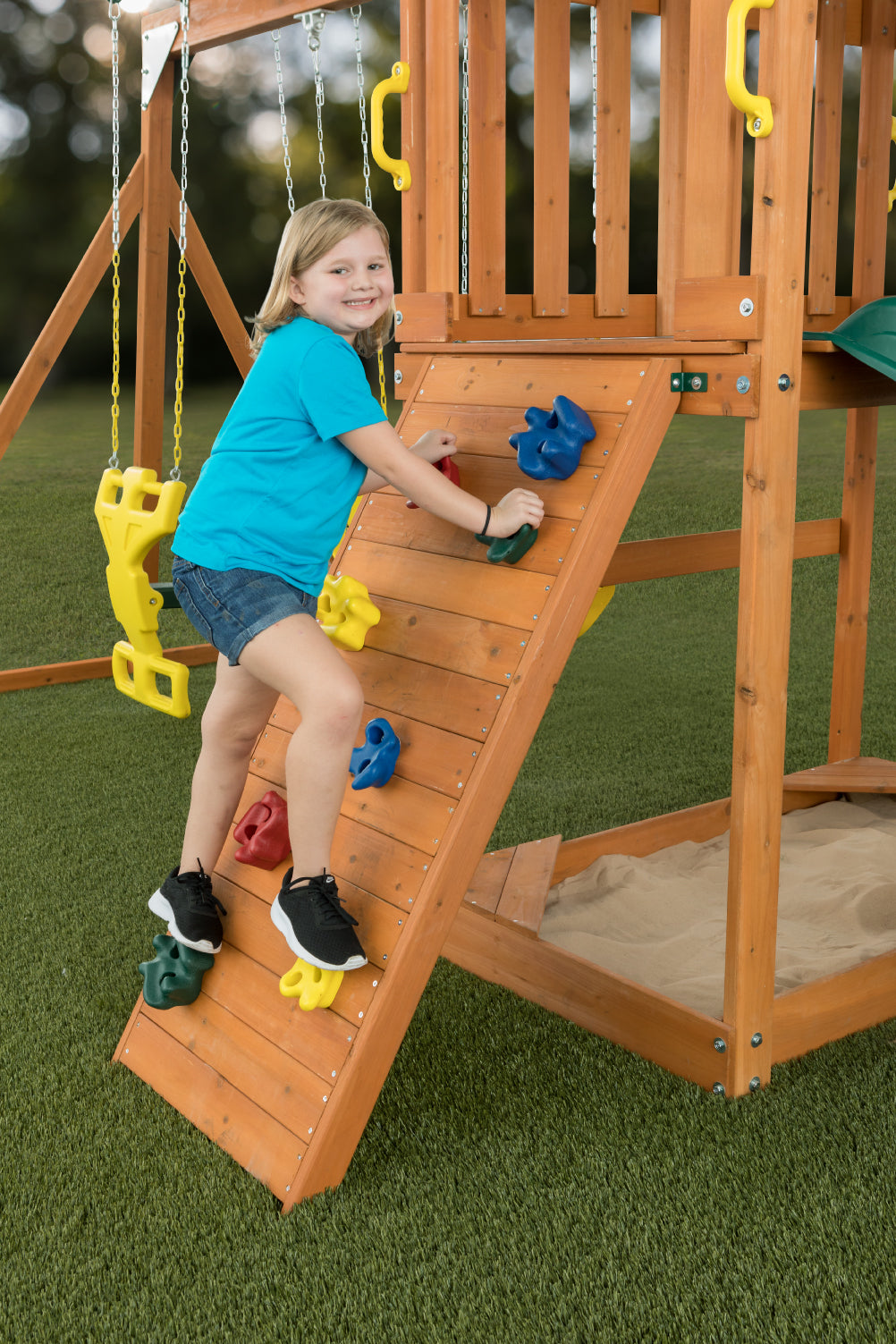 Sky View Wooden Swingset