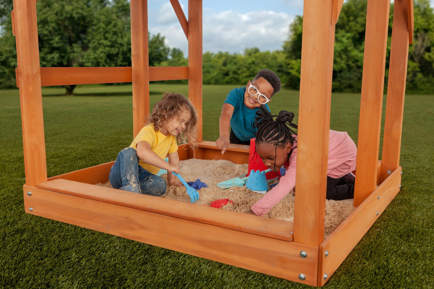 Timber Valley Wooden Swingset- Choose from 7 Accessory Color Options!