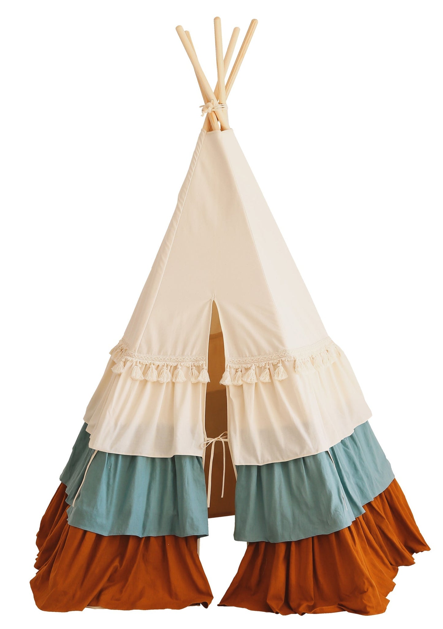 Circus Teepee Tent with Frills and Caramel Candy Mat Set