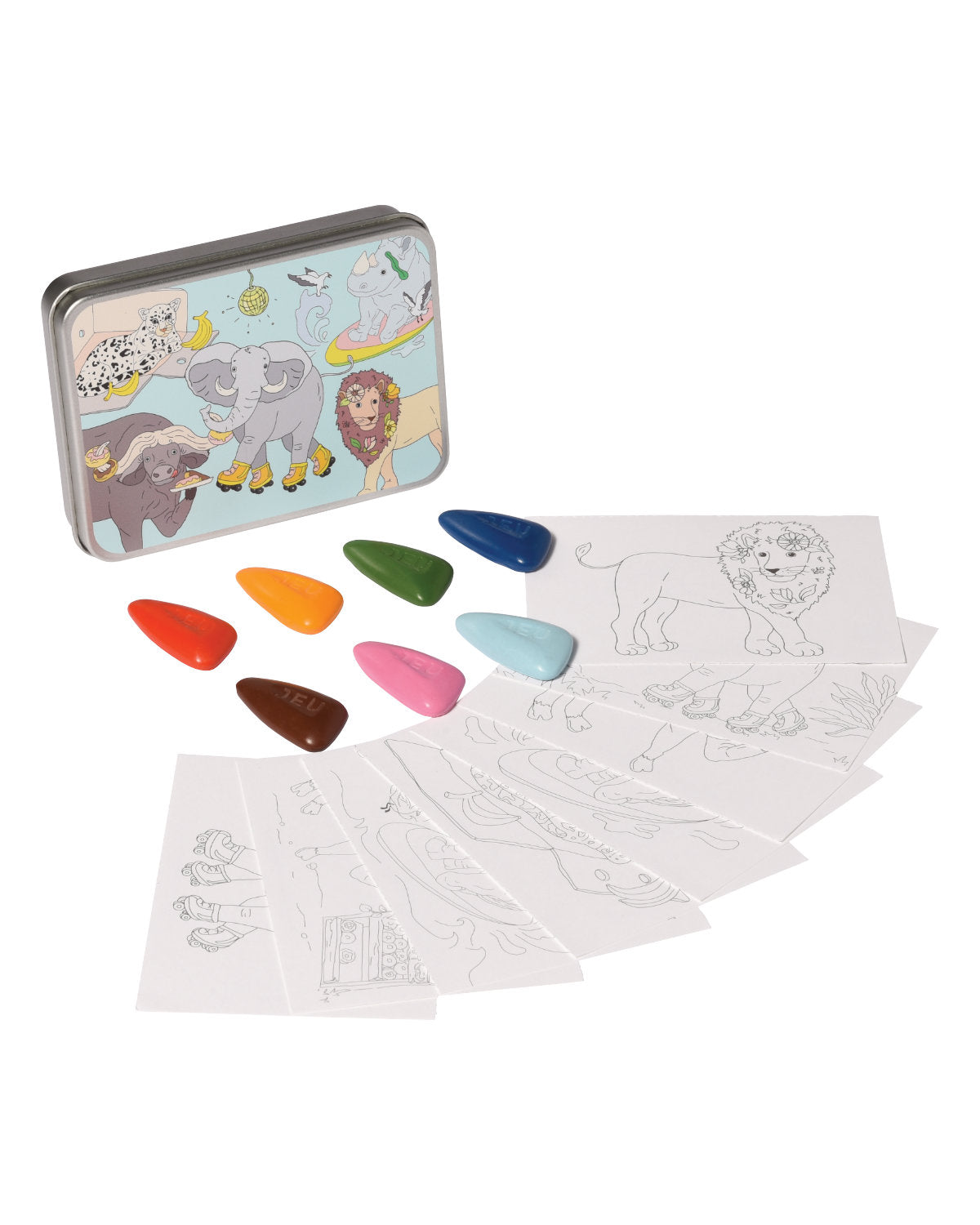 Coloring Kit Set SAFARI + OCEAN + BALLERINA + UNICORN Small