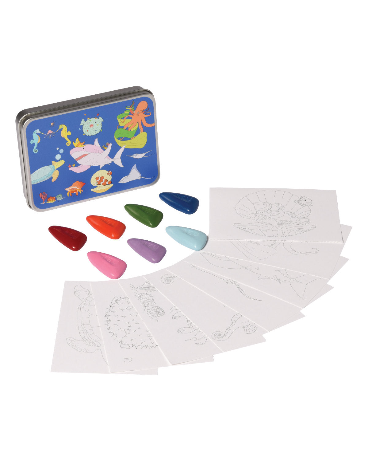 Coloring Kit Set SAFARI + OCEAN + BALLERINA + UNICORN Small