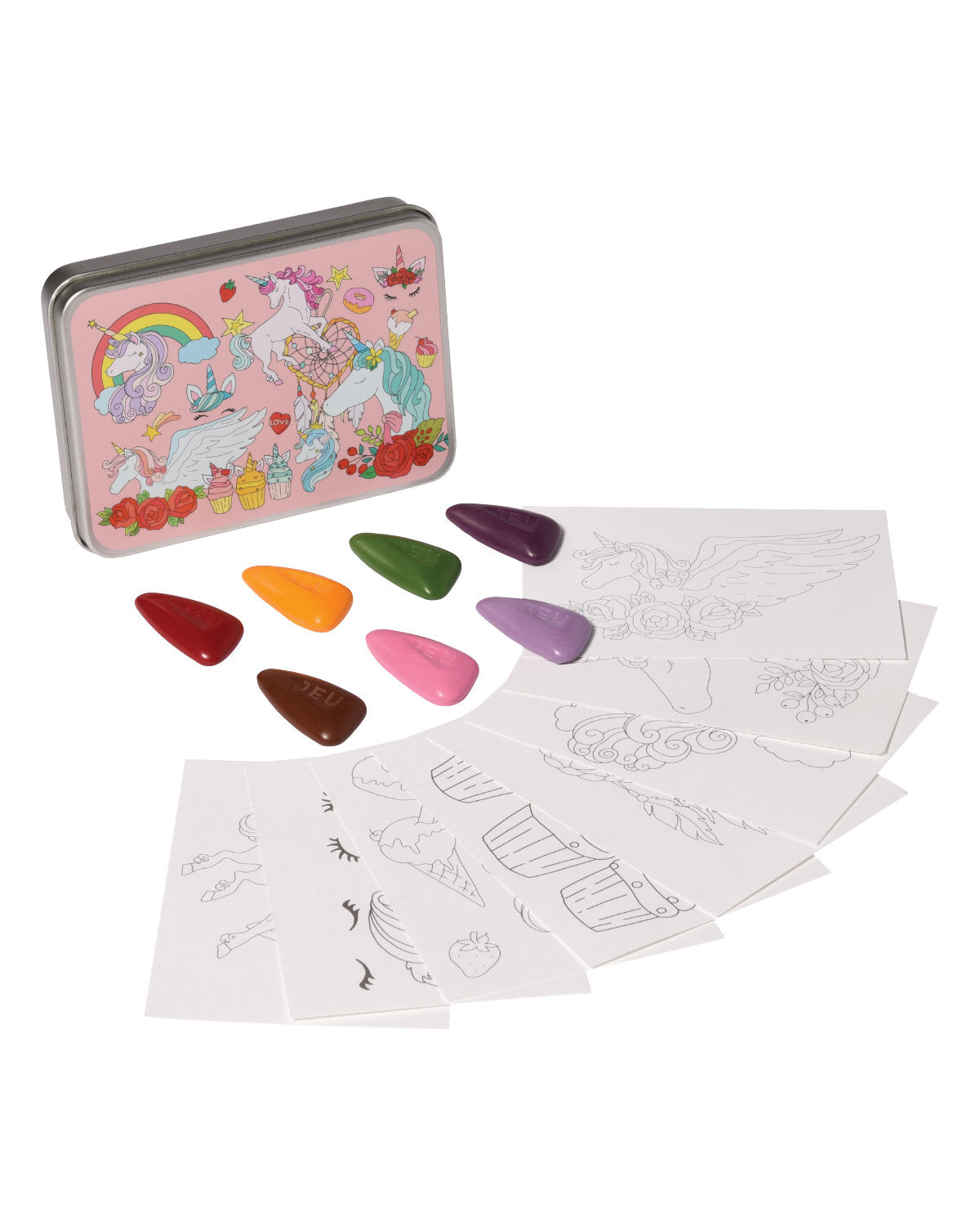 Coloring Kit Set SAFARI + OCEAN + BALLERINA + UNICORN Small