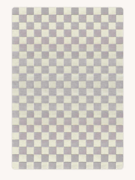 Rug CHECKERBOARD Lilac 6.6 x 9.8 ft