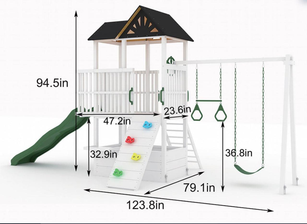 Craftsman - Modern Backyard Outdoor Swing Set