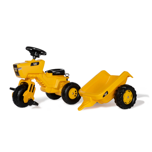 CAT 3-Wheeled Pedal Tractor With Trailer