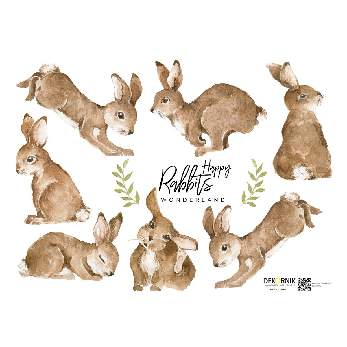 Happy Rabbits Wonderland Wall Decal Set