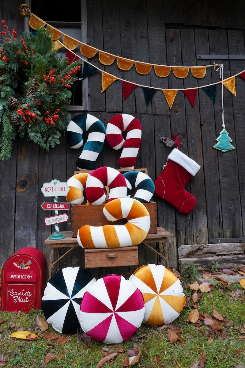 Green Lollipop Patchwork Pillow