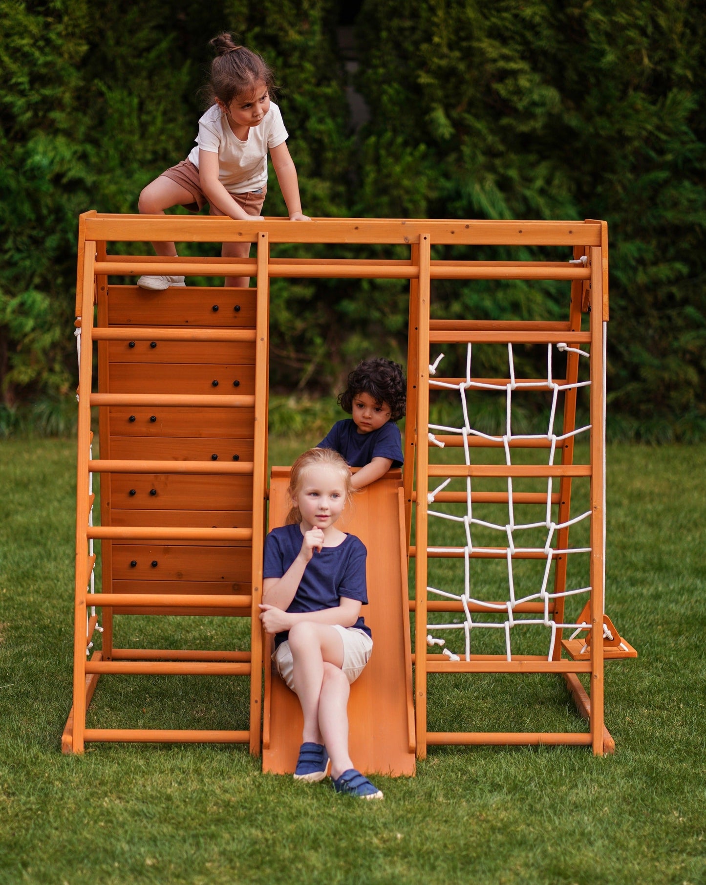 Magnolia - Outdoor and Indoor - Real Wood 7-in-1 Playset