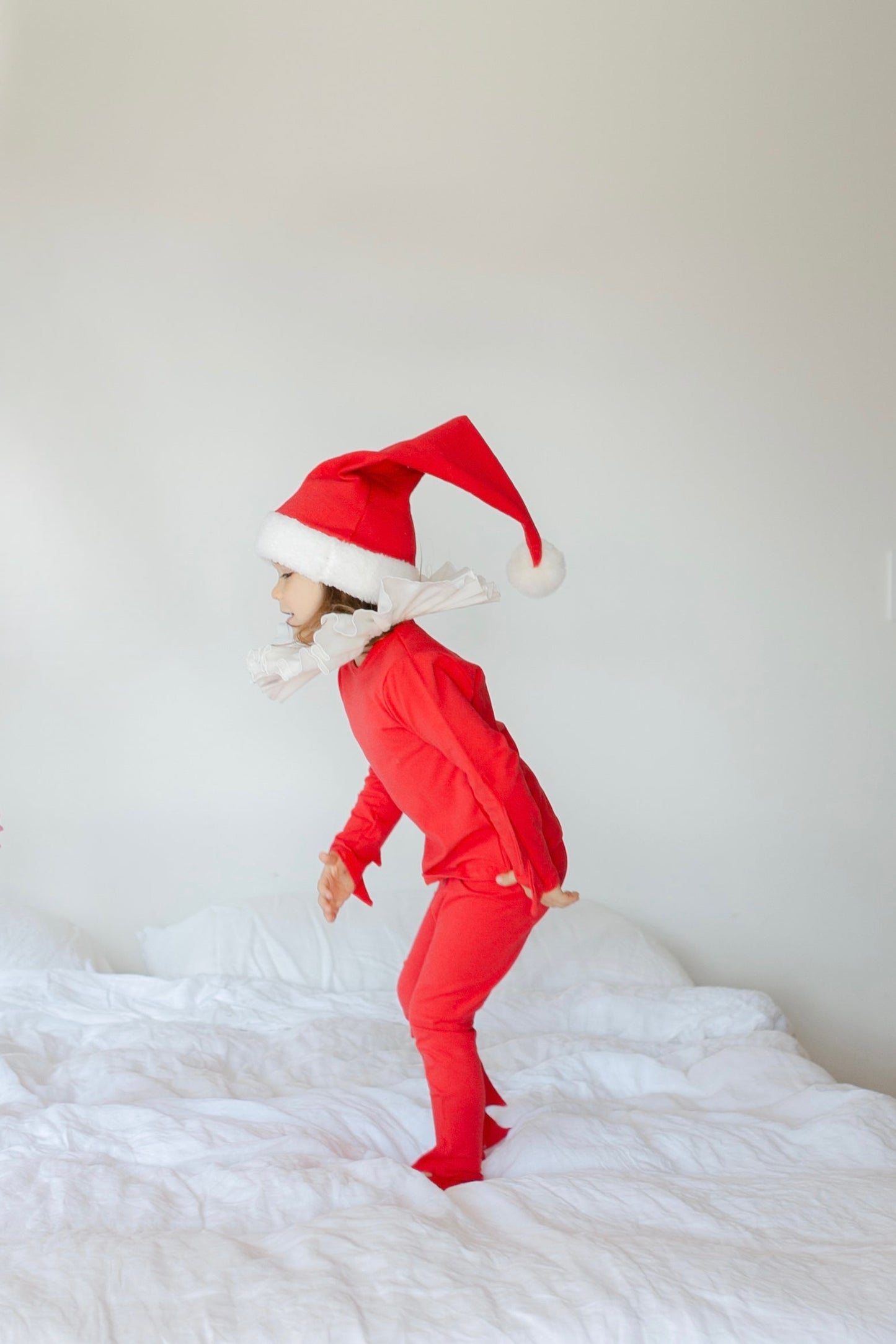 Red Holiday Elf Pajama Costume, Santa Costume