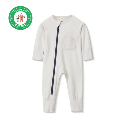 Zip Romper in Pebble