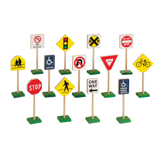 7" Block Play Traffic Signs