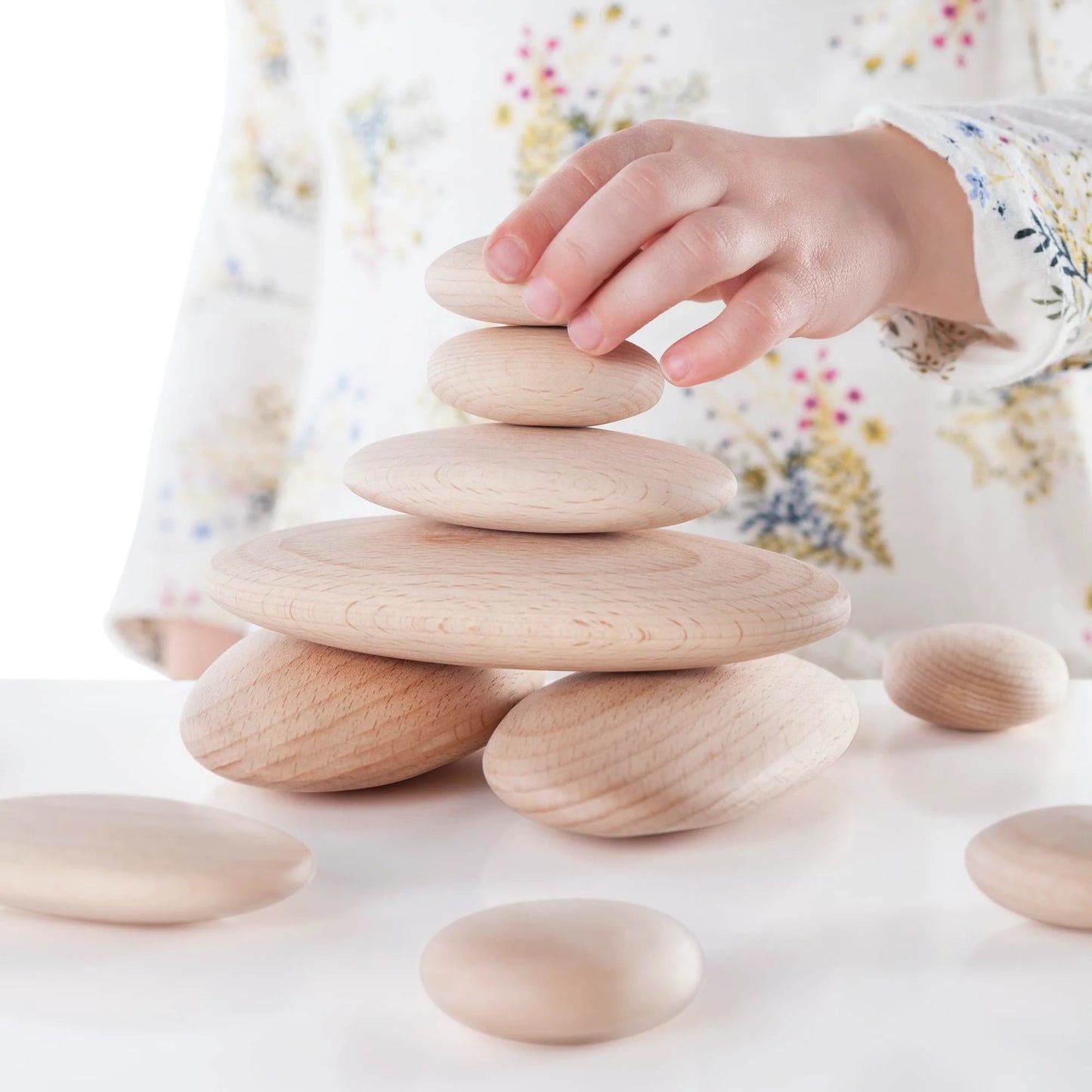 Wood Stackers - River Stones