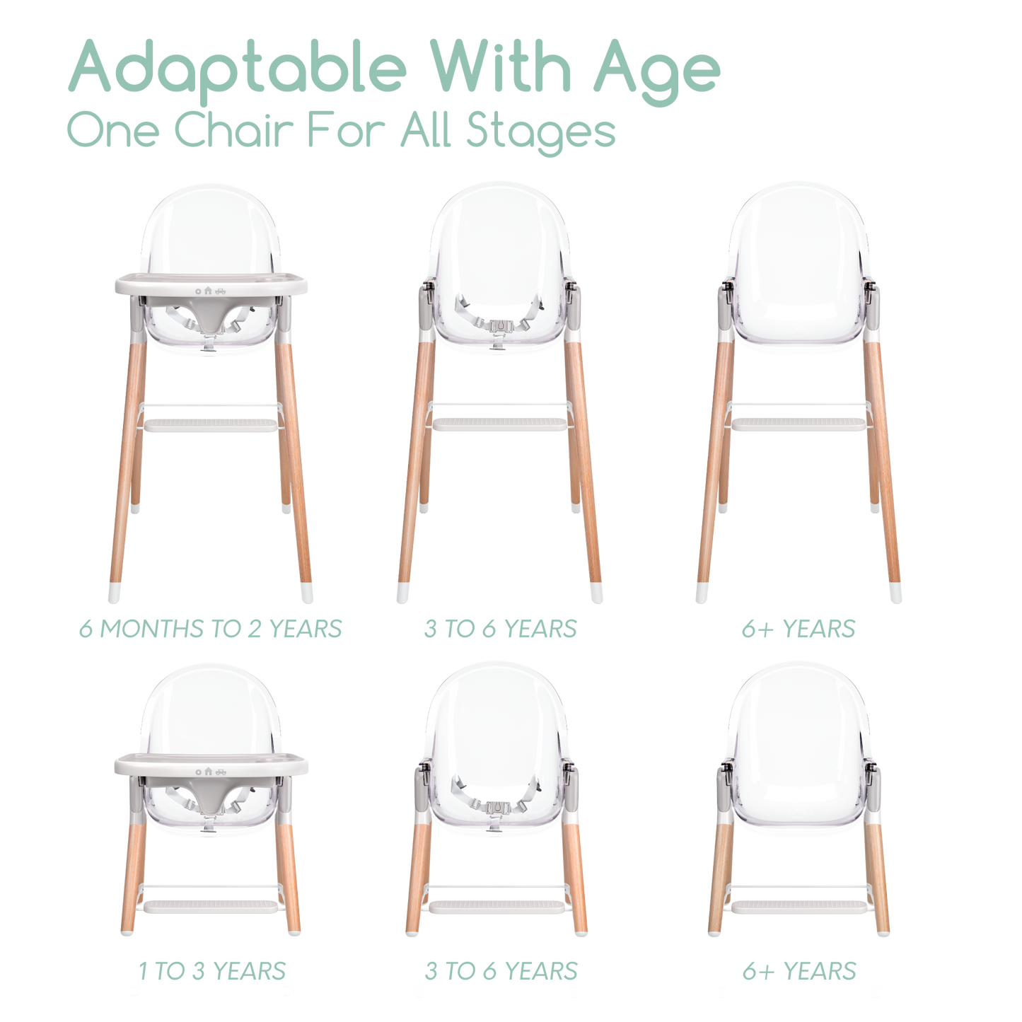 Children of Design 6 in 1 Deluxe High Chair