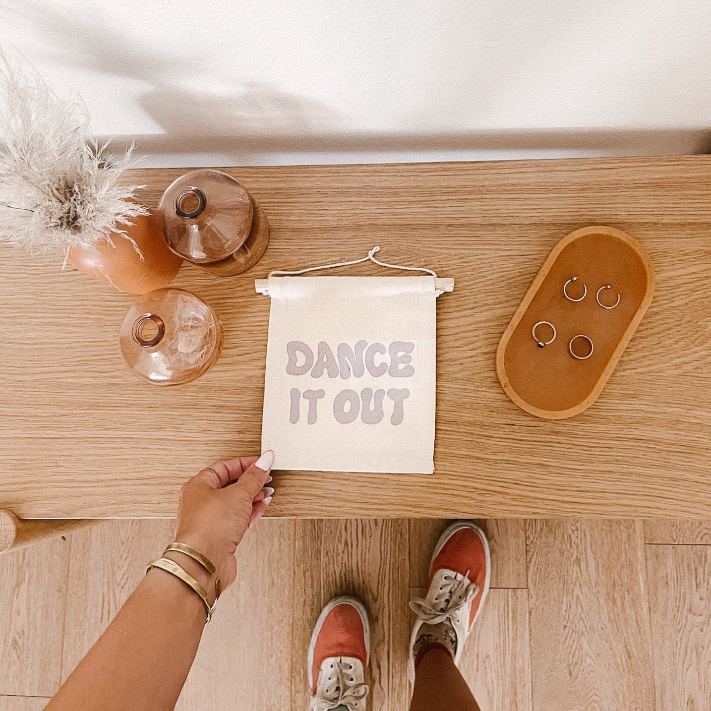 "Dance it out" Canvas Wall Hanging | Boho Wall Flag