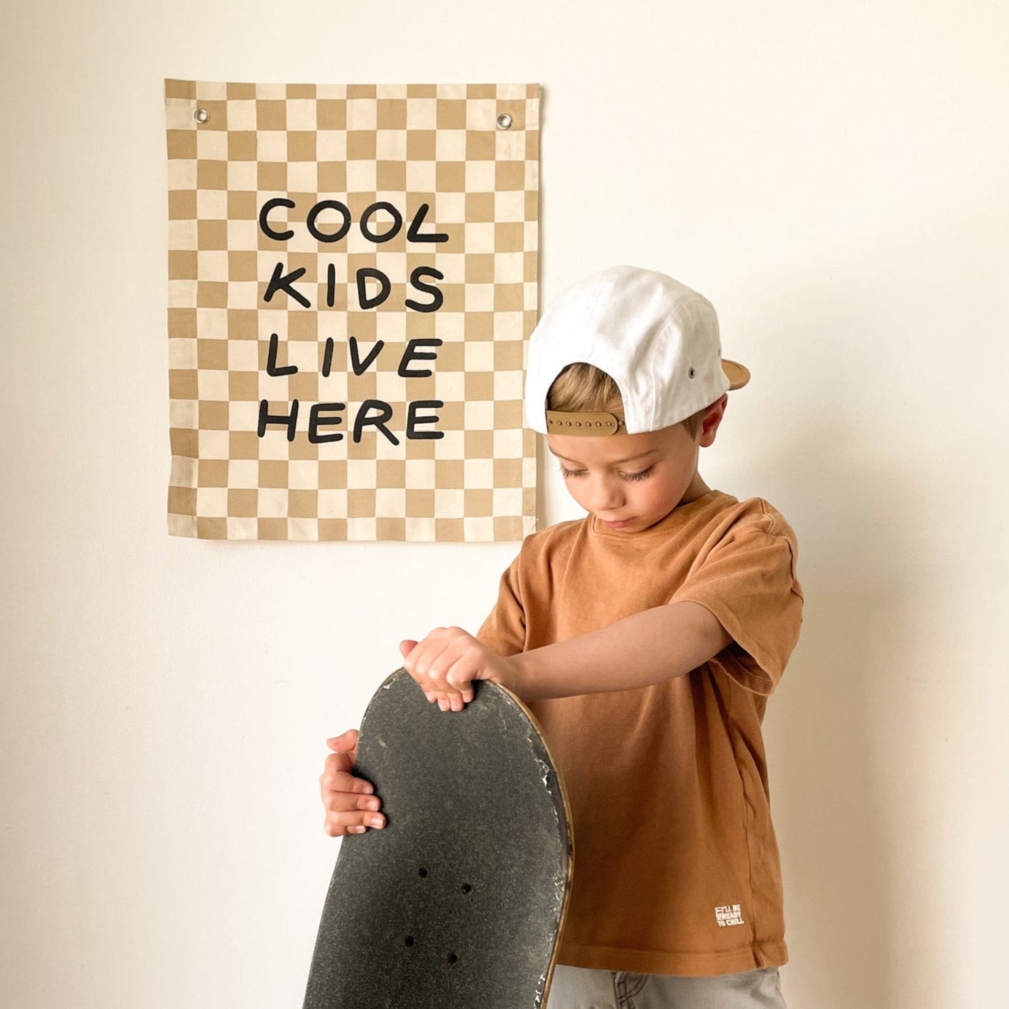 'Cool Kids Live Here' Canvas Wall Banner | Kids Room Décor