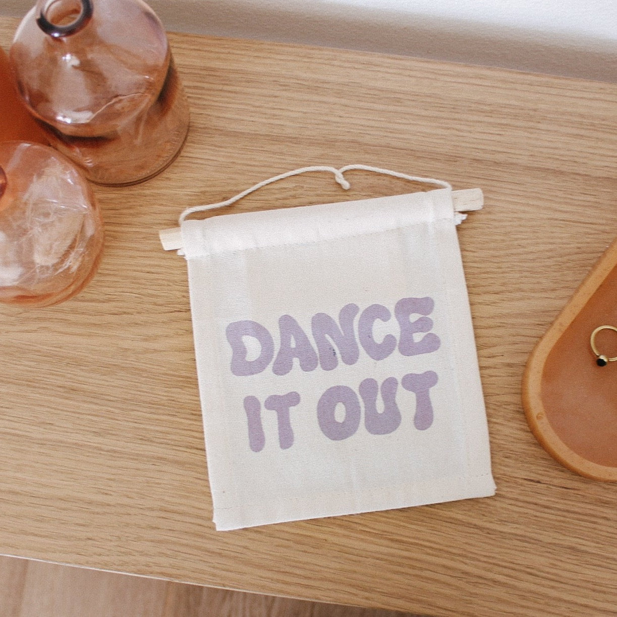 "Dance it out" Canvas Wall Hanging | Boho Wall Flag