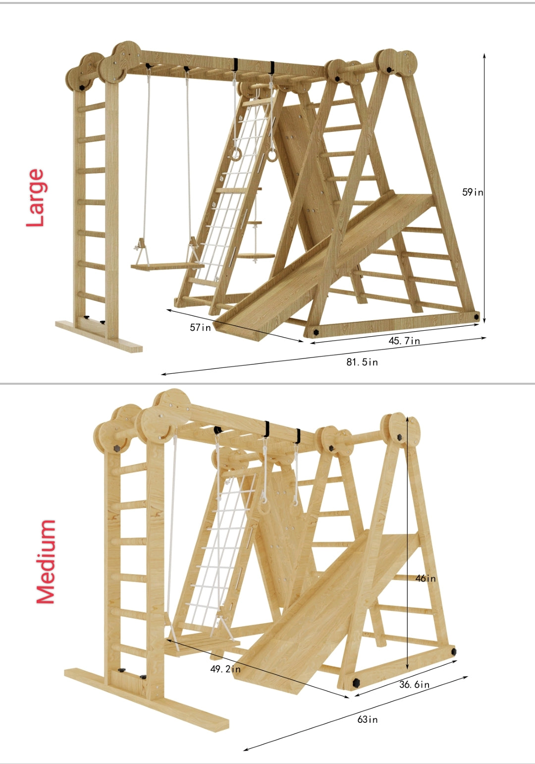 Chestnut - 8-in-1 Jungle Gym for Toddlers