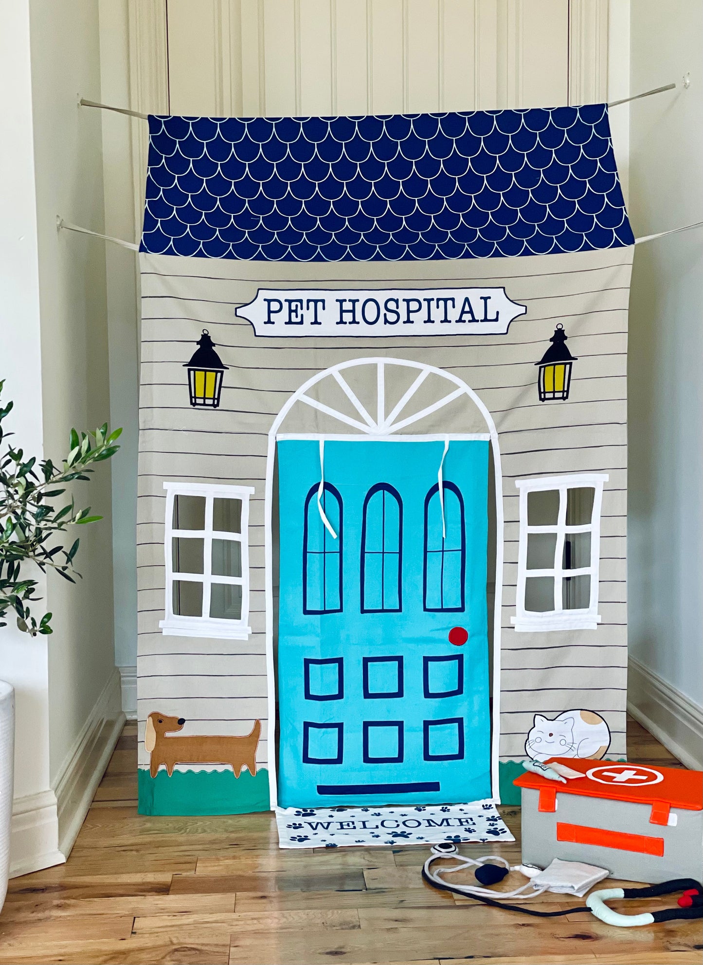 Pet Care Doorway Storefront with Care Kit