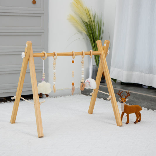 Lilac Wooden Baby Gym