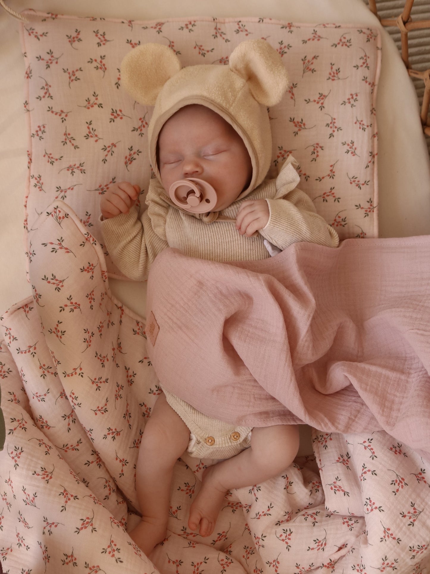 Muslin "Baby Pink" Baby Swaddle Blanket