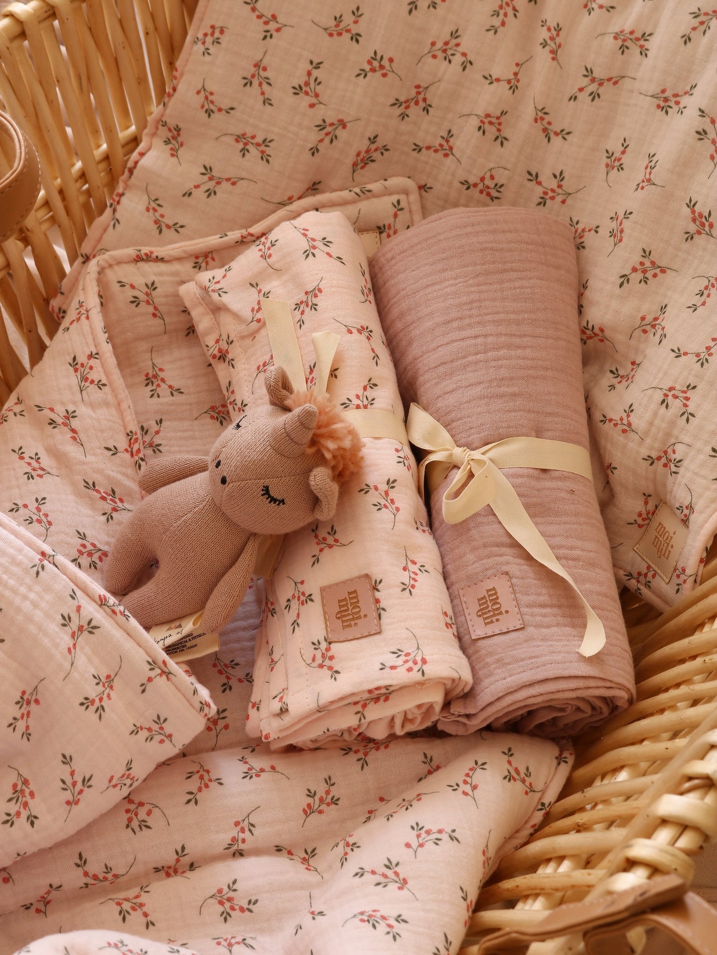 Muslin "Baby Pink" Baby Swaddle Blanket