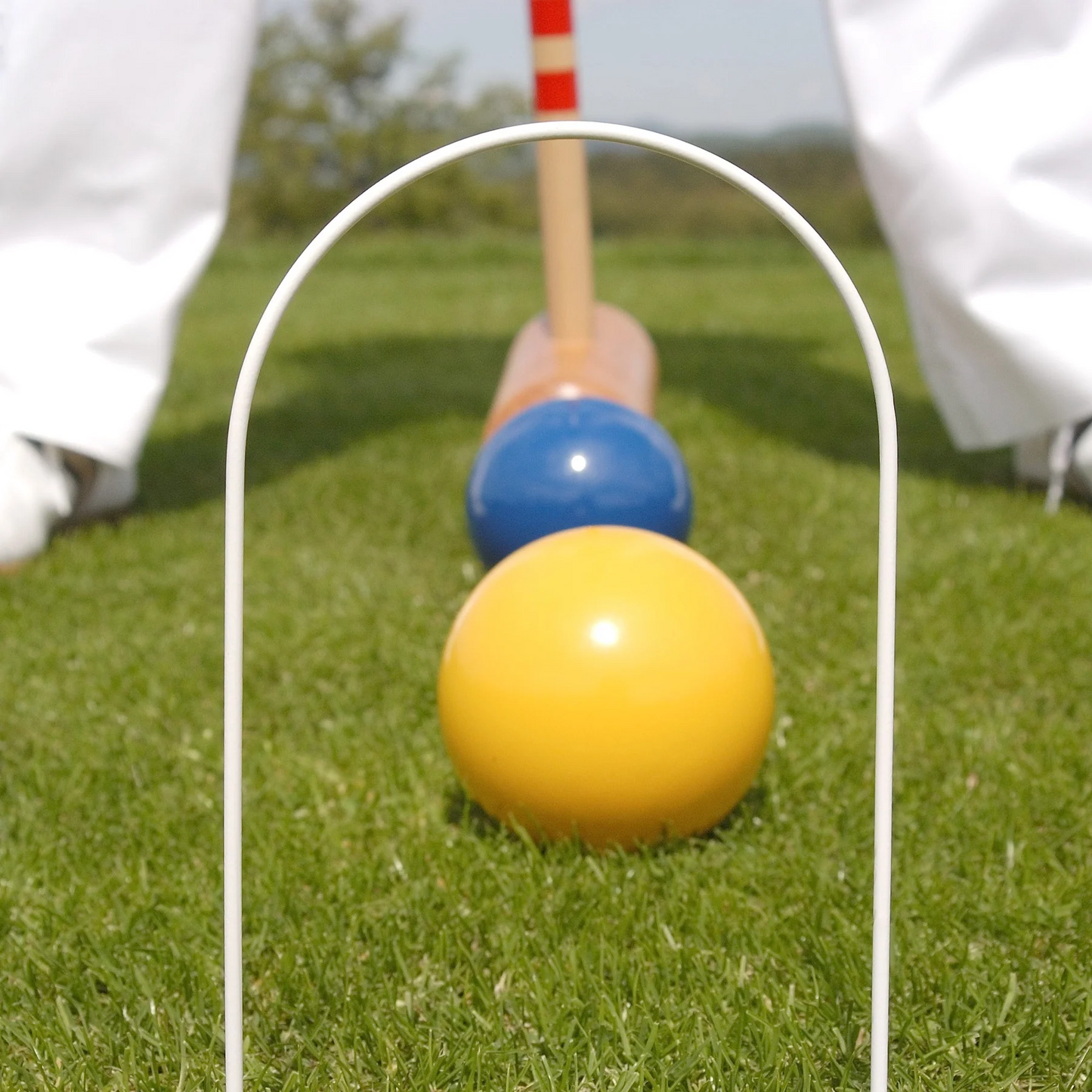 6-Player Croquet Set with Wooden Trolley