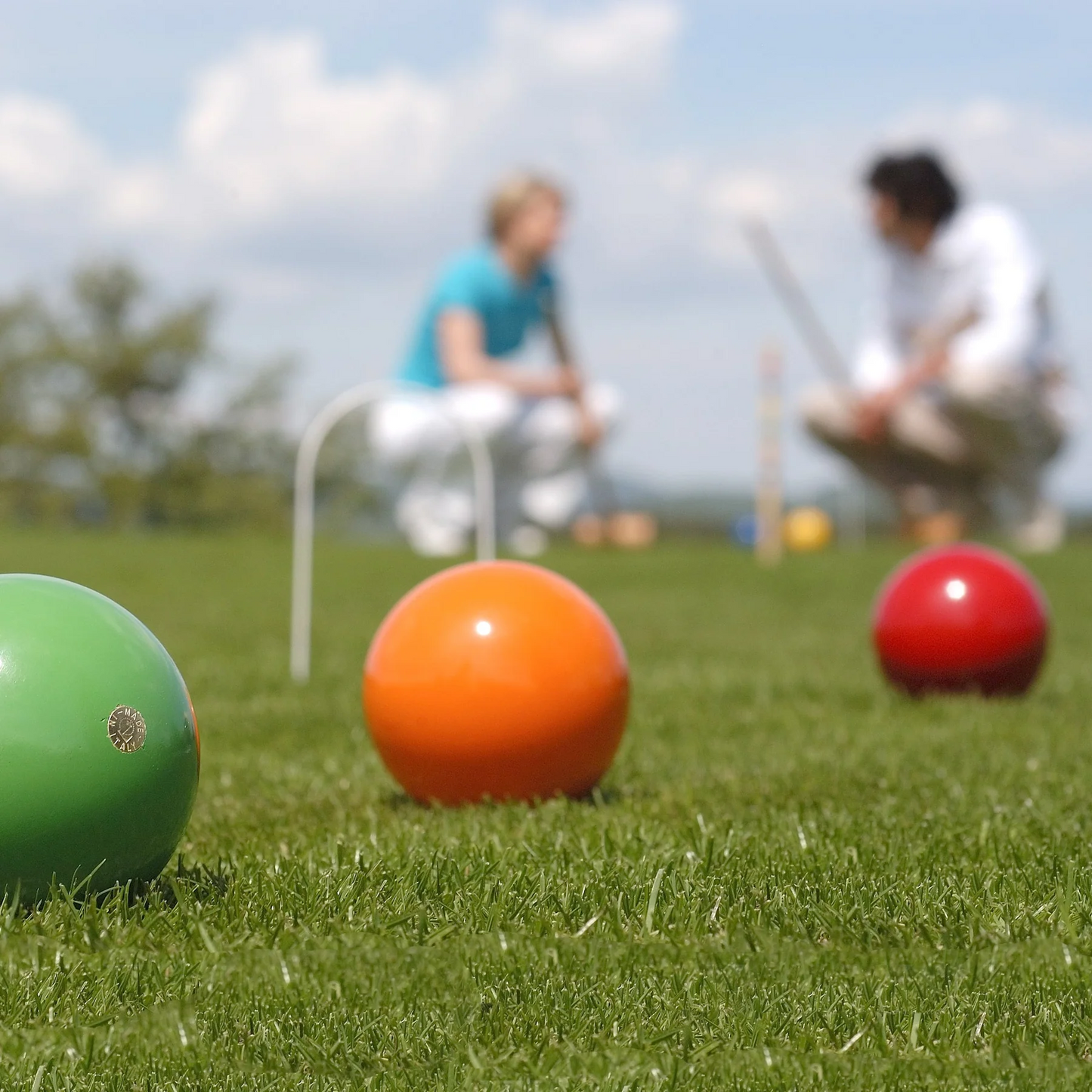 6-Player Croquet Set with Wooden Trolley