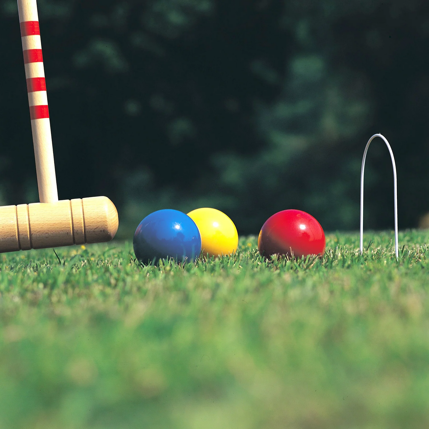 6-Player Croquet Set with Wooden Trolley