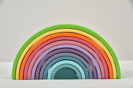 Wooden Rainbow Stacker Blocks