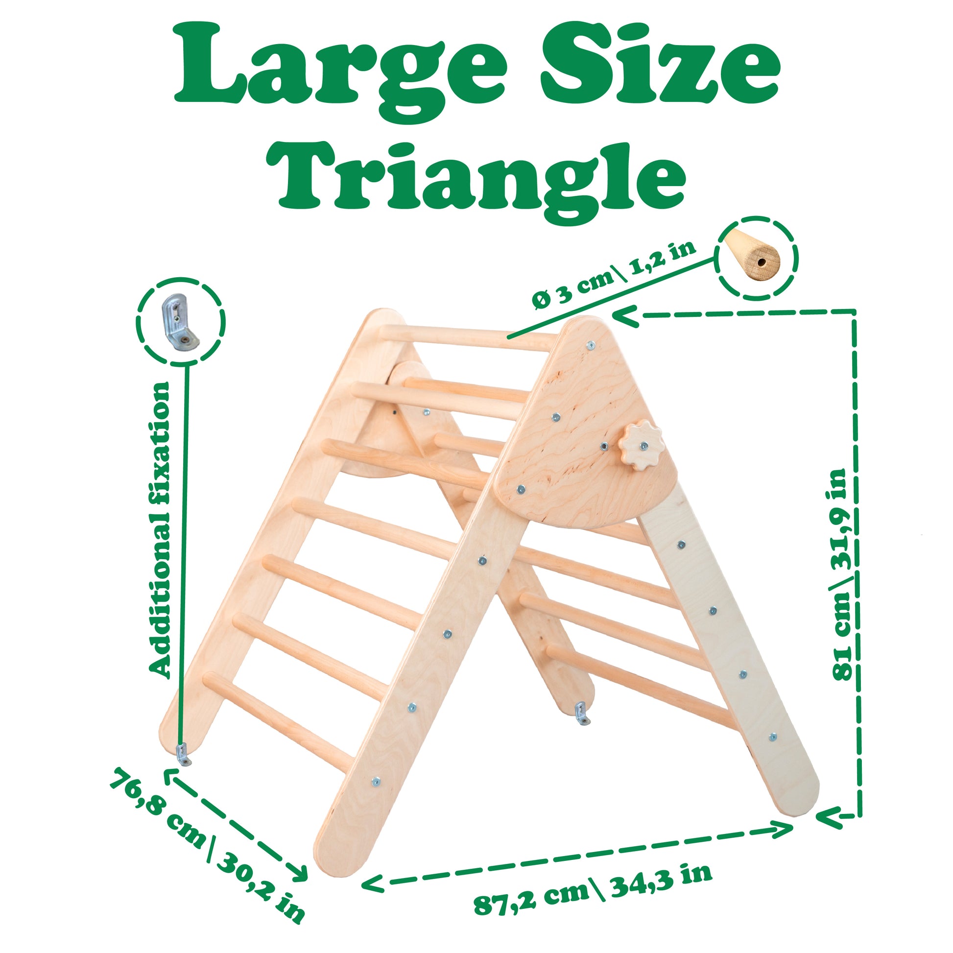 3 in 1 Montessori Toddler Gym Climbing Triangle Climbing Arch Two-Sided Ramp Indoor Playground Large - Oliver Ruffus