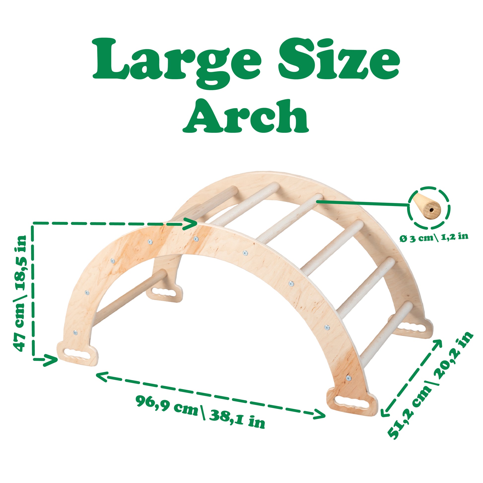 3 in 1 Montessori Toddler Gym Climbing Triangle Climbing Arch Two-Sided Ramp Indoor Playground Large - Oliver Ruffus