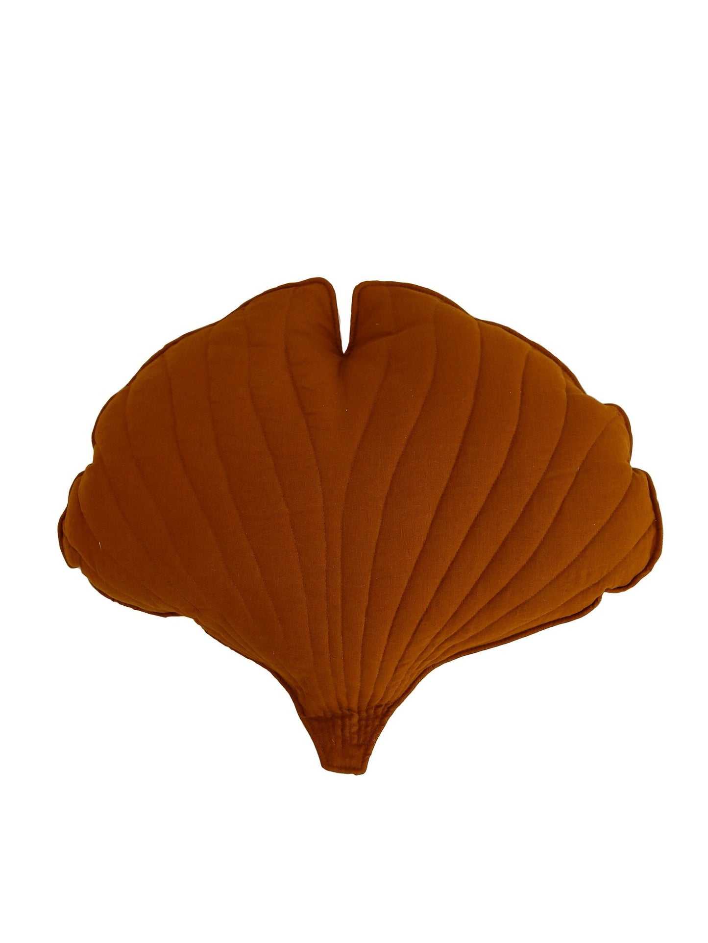 Linen Caramel Ginkgo Leaf Pillow