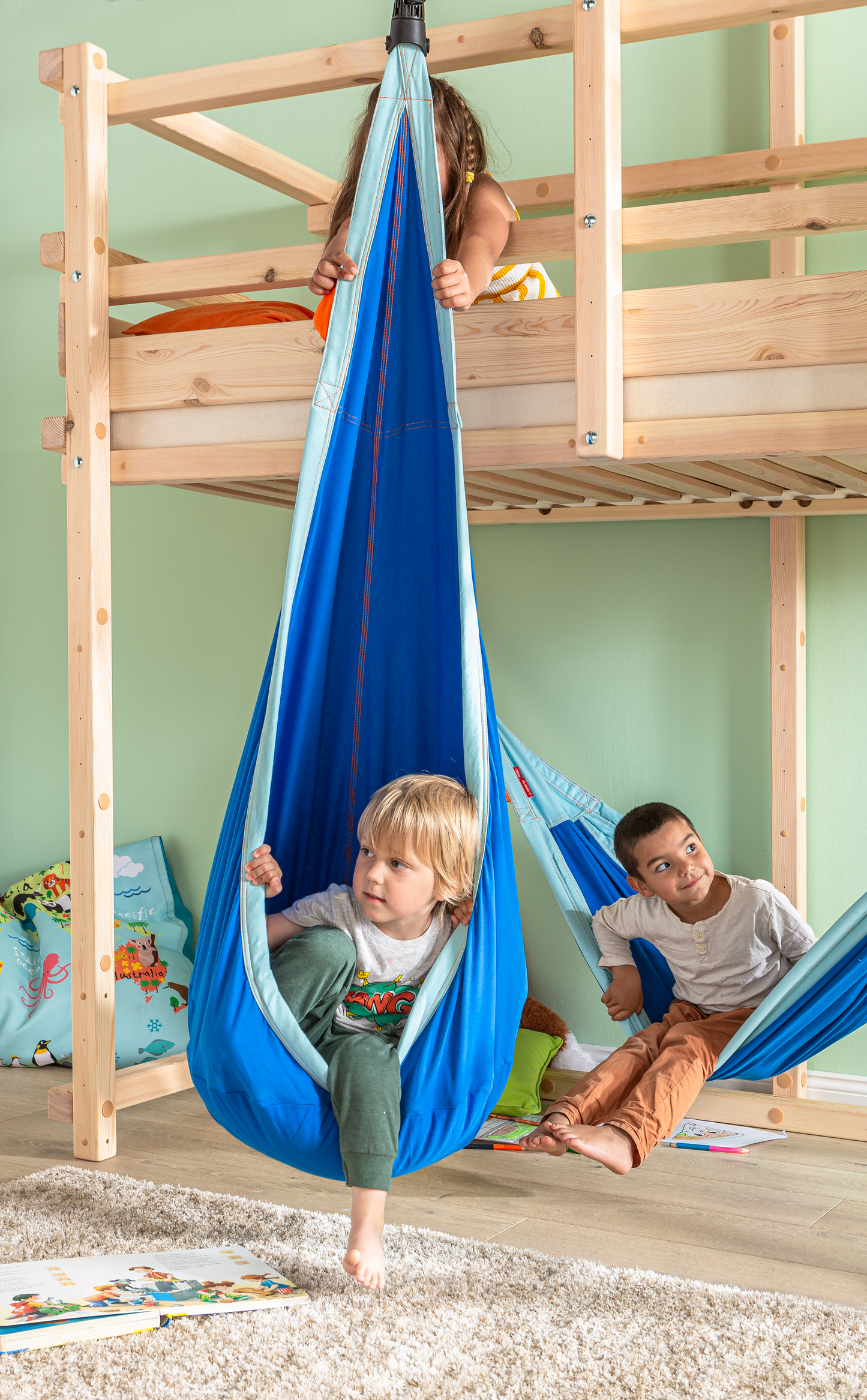 Joki Organic Cotton Kids Hanging Nest with Suspension