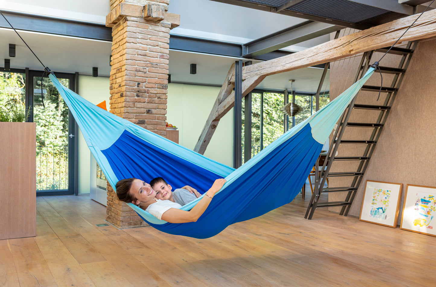 Moki Padded Organic Cotton DOUBLE Hammock with Suspension