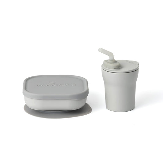 Sip & Snack: All Stages Cup and Bowl Set - Dove Grey