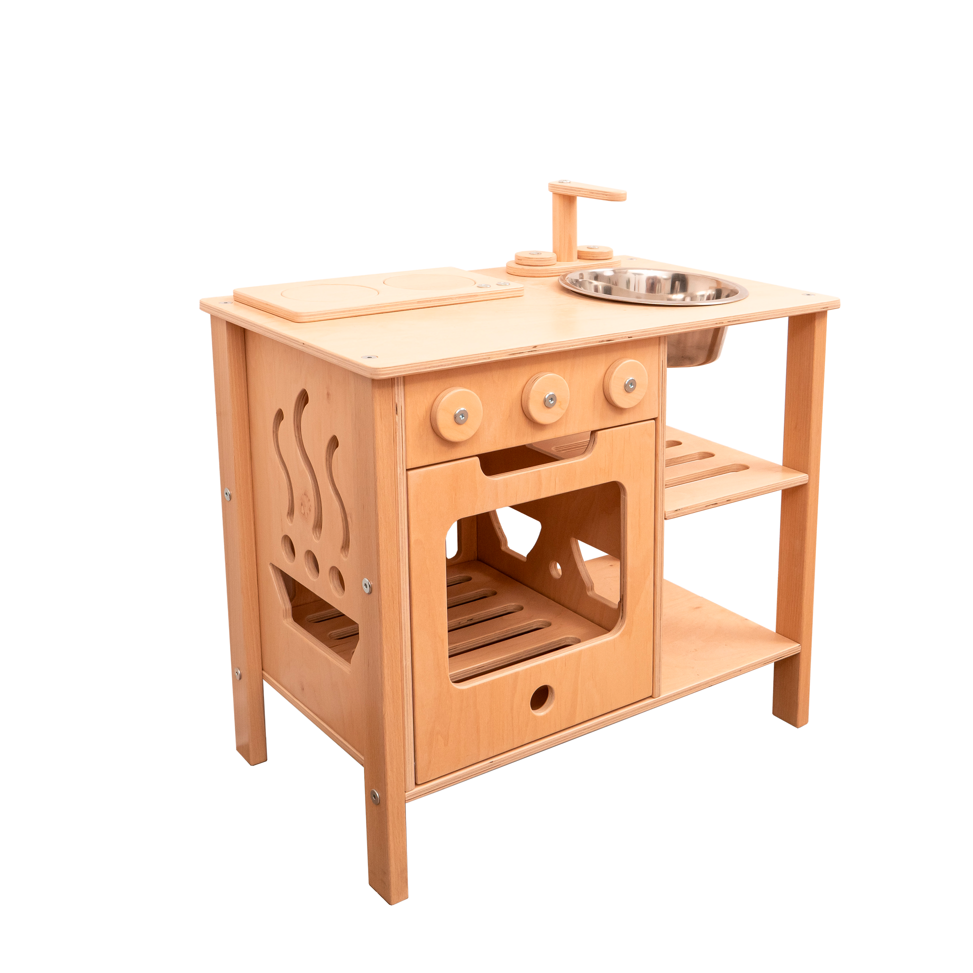 Mini Wooden Play Kitchen | Natural - Oliver Ruffus