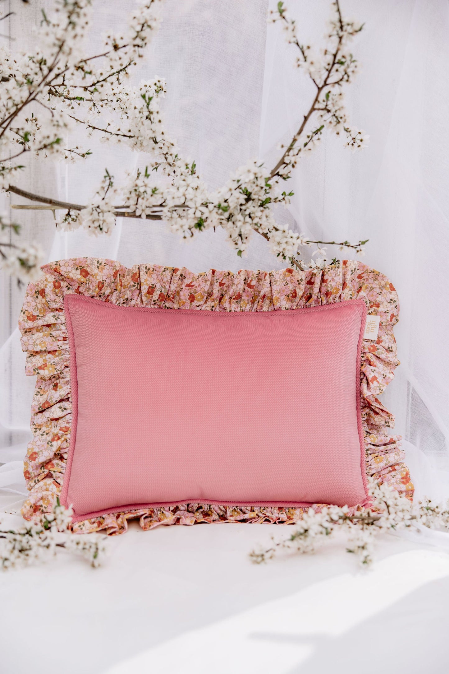 "Spring Garden" Pillow with Frill