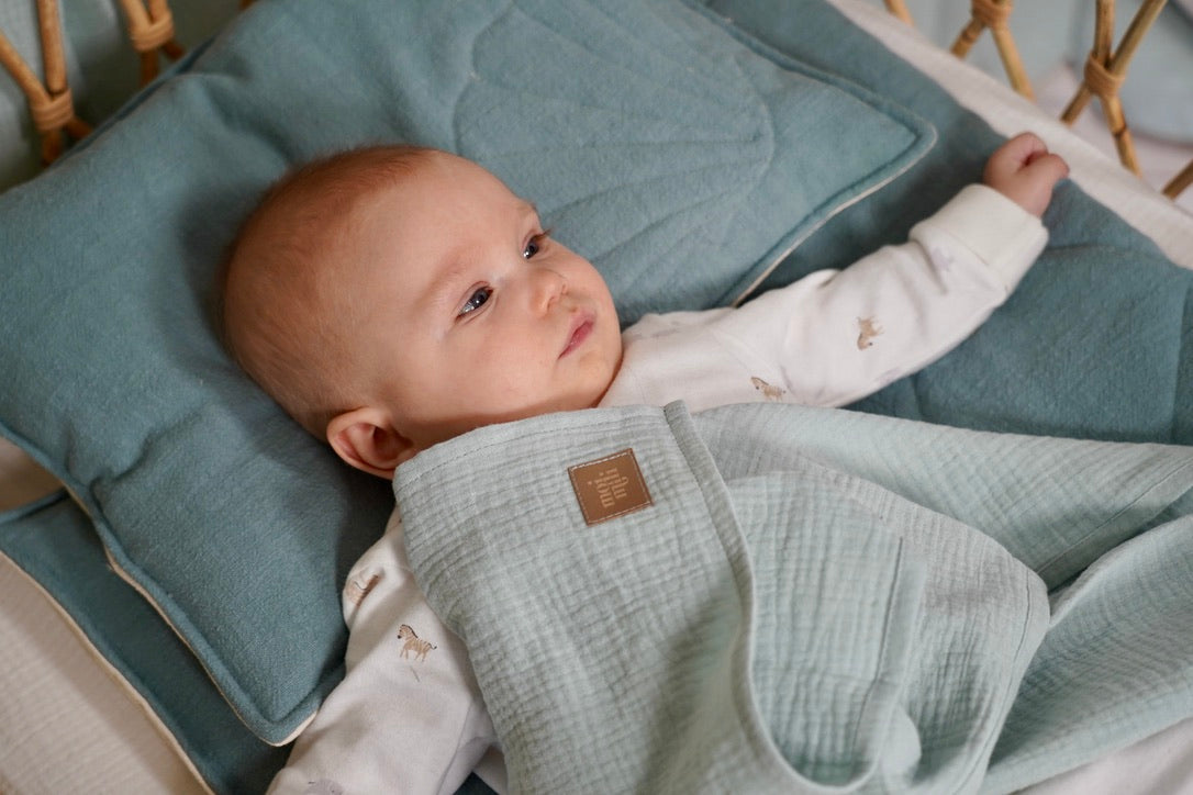 Muslin "Mint" Baby Swaddle Blanket